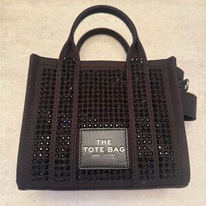 Marc Jacobs Black Crystal Crossbody Tote Bag